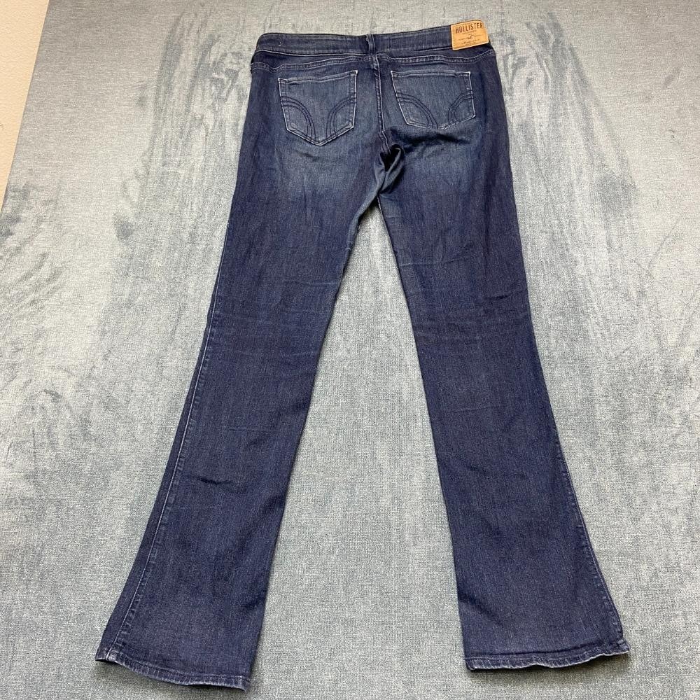 Hollister Jeans Womens 11R 30x33 Blue Denim Cotton Stretch Dark Wash Bootcut Leg
